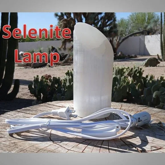 SELENITE slanted lamp Crown CHAKRA : Purification 01 - Picture 2 of 13
